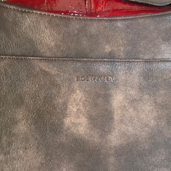 Premium Vegan Leather Coffee Brown Crossbody Purse with Guitar Strap - Picture 3 of 5